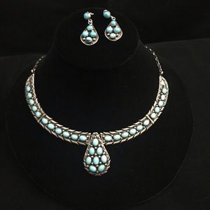 Navajo Sarah Chee Sterling Turquoise Necklace